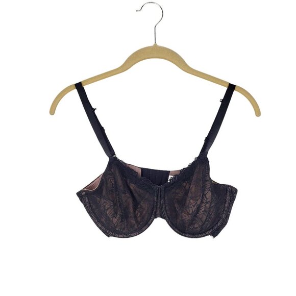 Wacoal Vivid Encounter Convertible Lace-Trim Bra Black Lined Underwire Size 32DD - Picture 1 of 11